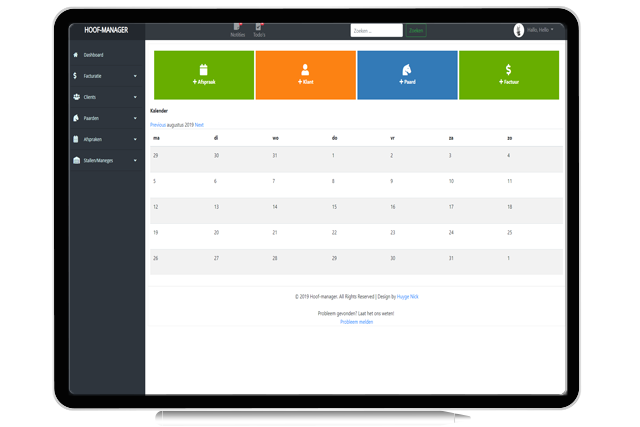 Hoof manager about top